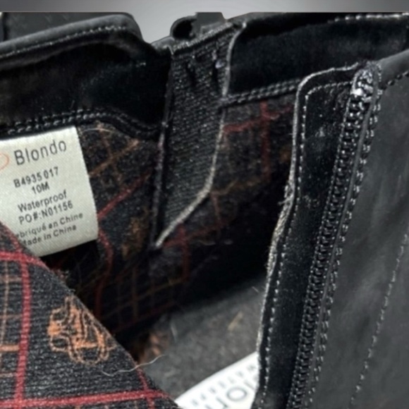 🌻Blondo Black Leather Waterproof Ankle Boots Size 10  | Style # B4935017 - Picture 8 of 11